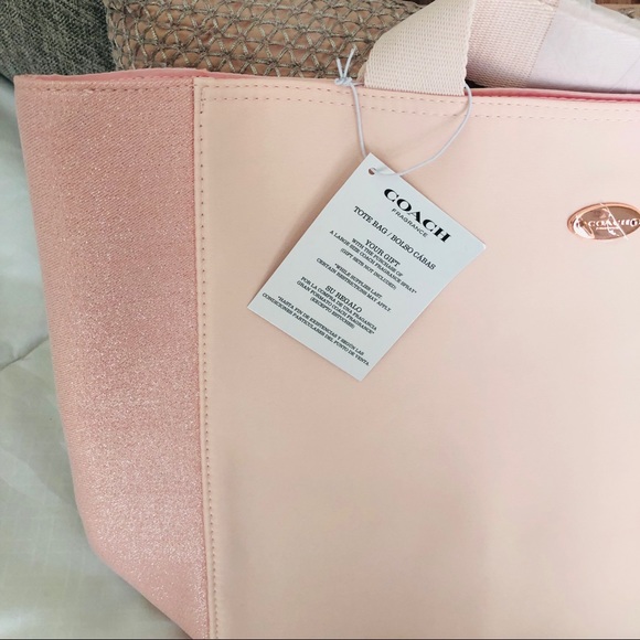 Coach fragrance PINK GLITTER tote bag NWT - Picture 3 of 6